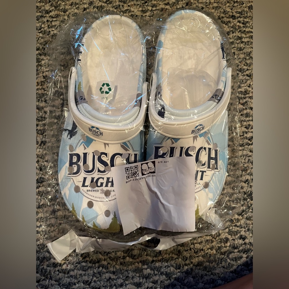 Busch light “crocs” size 12/13 - brand new - never worn